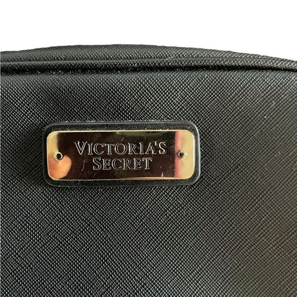 Victoria's Secret VS Small Makeup Clutch Bag. Black w/ Tassels Gold Zip Pink - Picture 9 of 10